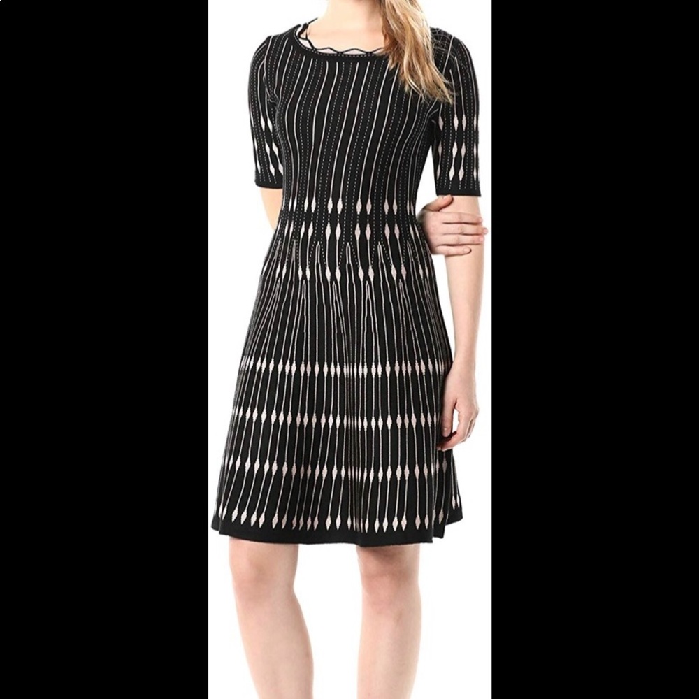 Taylor black and blush dress